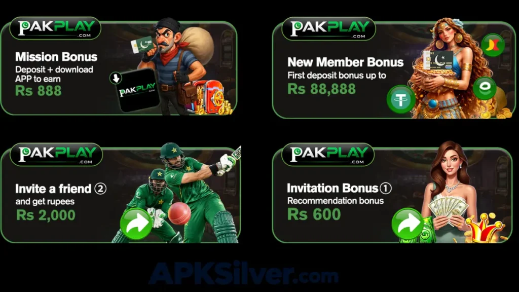 Manners of Mission Bonus Rs 888, New Member Bonus Rs 88,888, Invite Rs 2,000, and Invitation Bonus Rs 600.