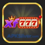 Xf777 Game app icon featuring a gold crown above a red slot machine reel with triple sevens symbol.