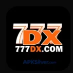 777DX Game app icon with bold orange and white lettering on a black rounded square background.