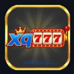 Xq777 Game app icon with blue crown lettering beside a red and gold triple sevens slot machine reel.